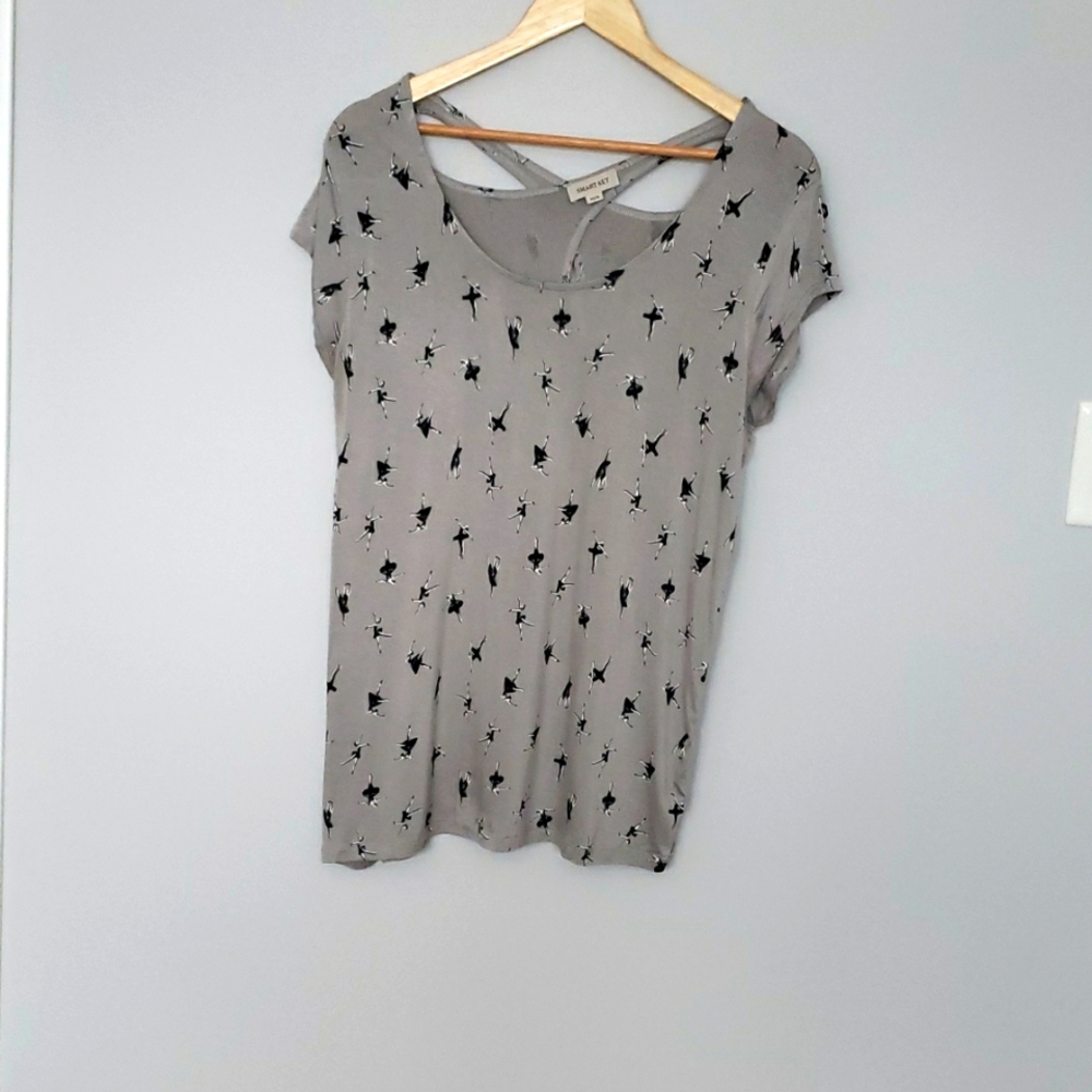 Flowy Black and White Ballerina Tank